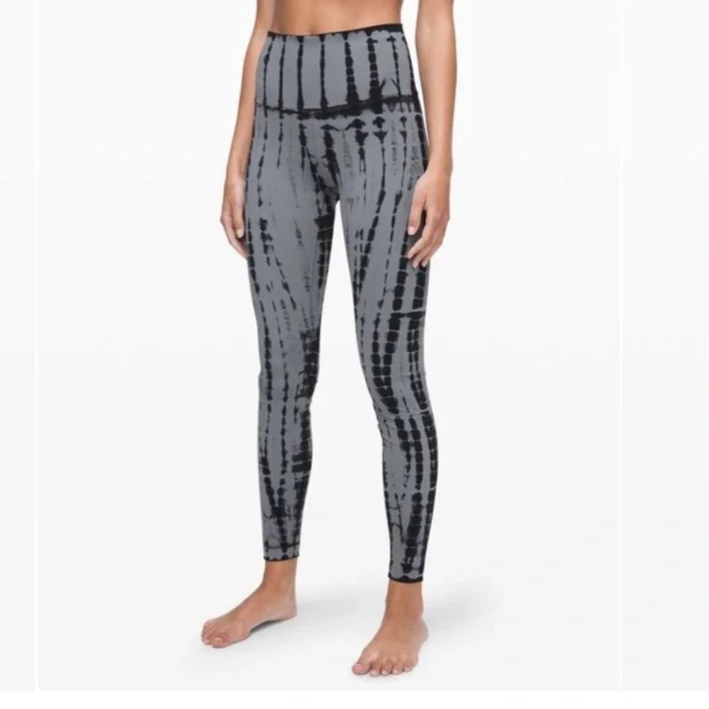 Lululemon Wunder Under High-Rise 7/8 Tight Vert Shibori Magnet Grey Black Night